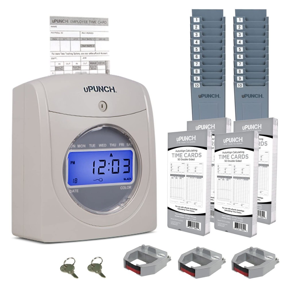 uPunch HN4500 Advanced Calculating Time Clock Bundle for Small Business: Comp...
