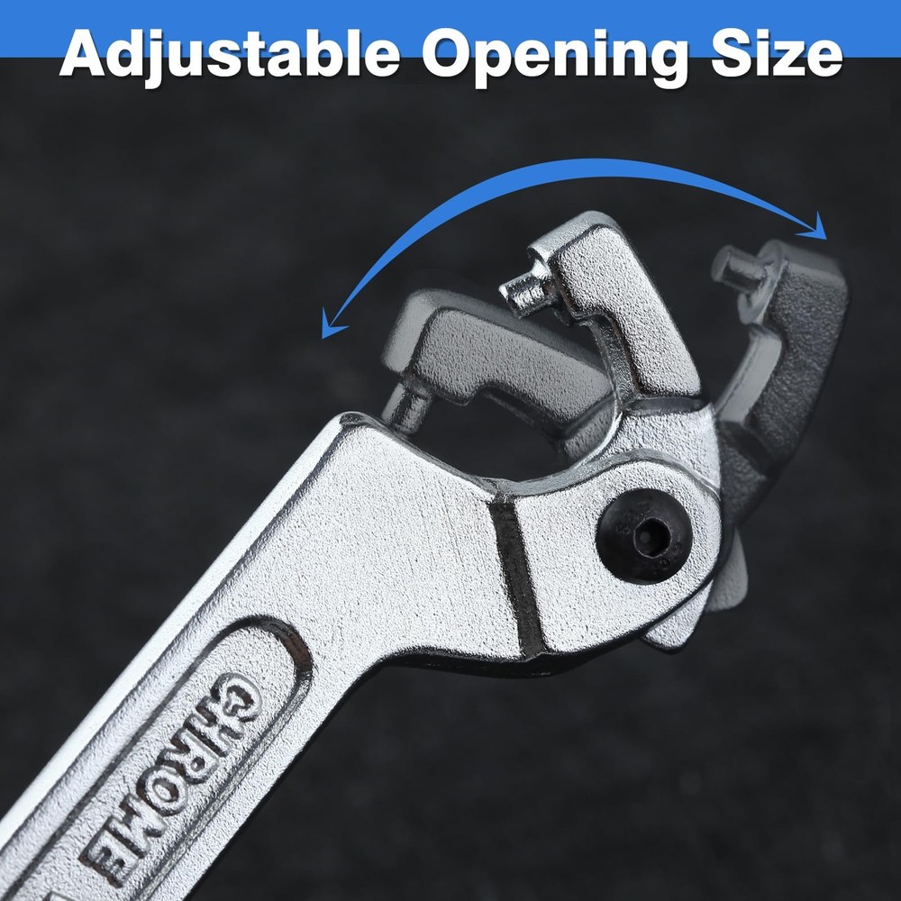 LEONTOOL Adjustable C Spanner Hook Wrench Tool Adjustable Pin Spanner Wrench ...
