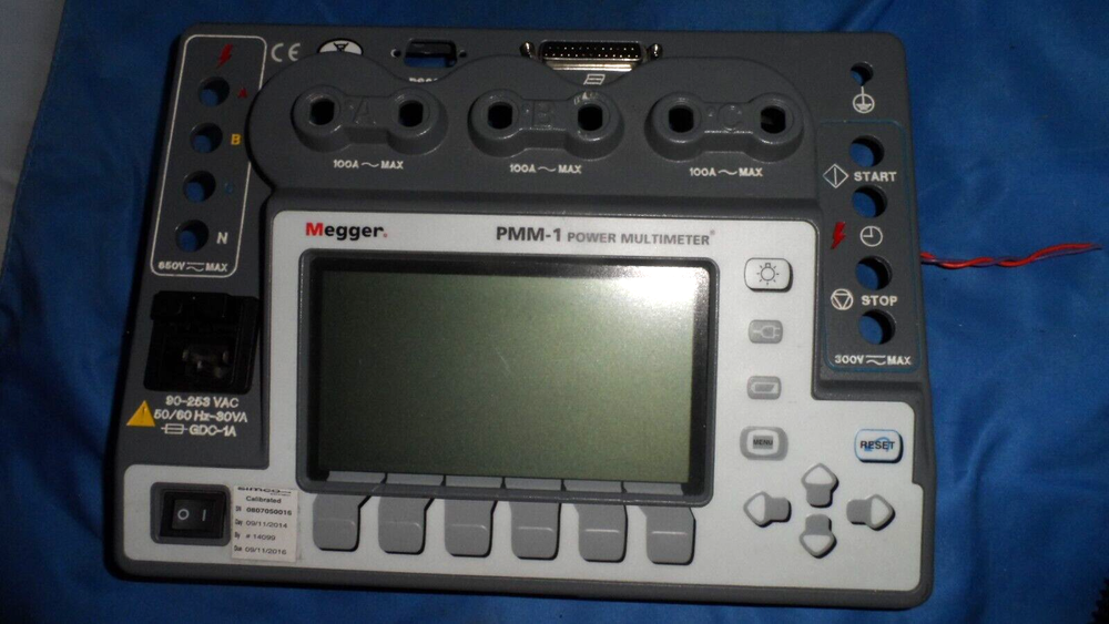 Megger PMM-1 Power Multimeter SCREEN OPTREX DMF 682A W/ CONTROL PANEL BEZEL