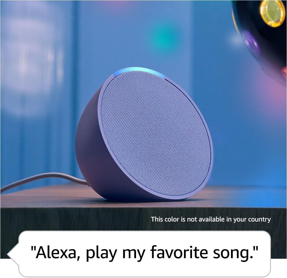Echo Pop Full sound compact smart speaker with Alexa Charcoal