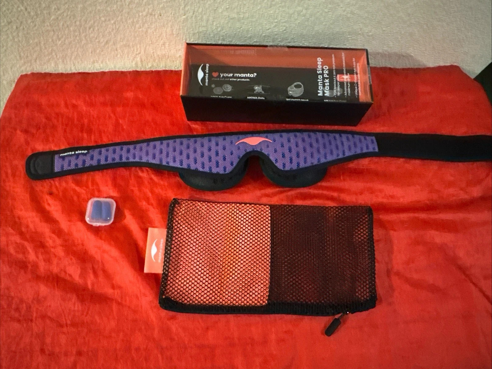 MANTA Pro Sleep Mask  (100% Light Blocking) NEW OPEN BOX ITEM