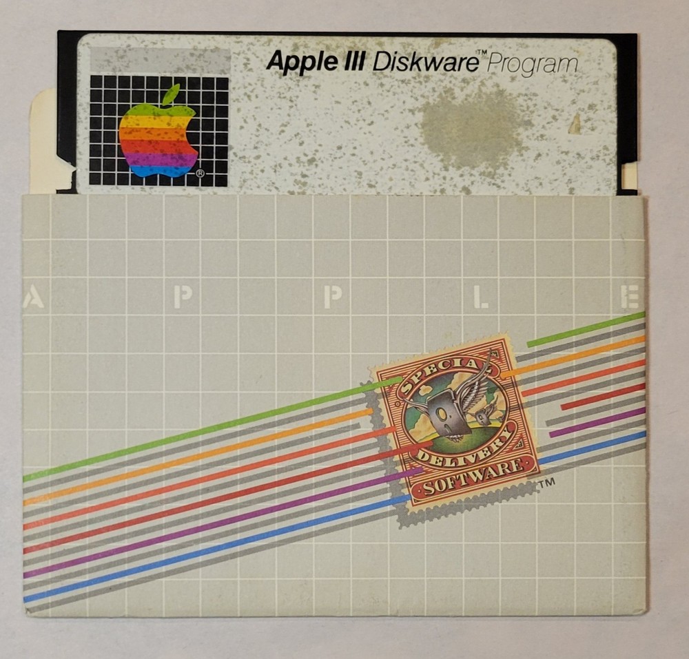 1980 Apple III Diskware Program Special Delivery Software Tool w/ OEM Sleeve