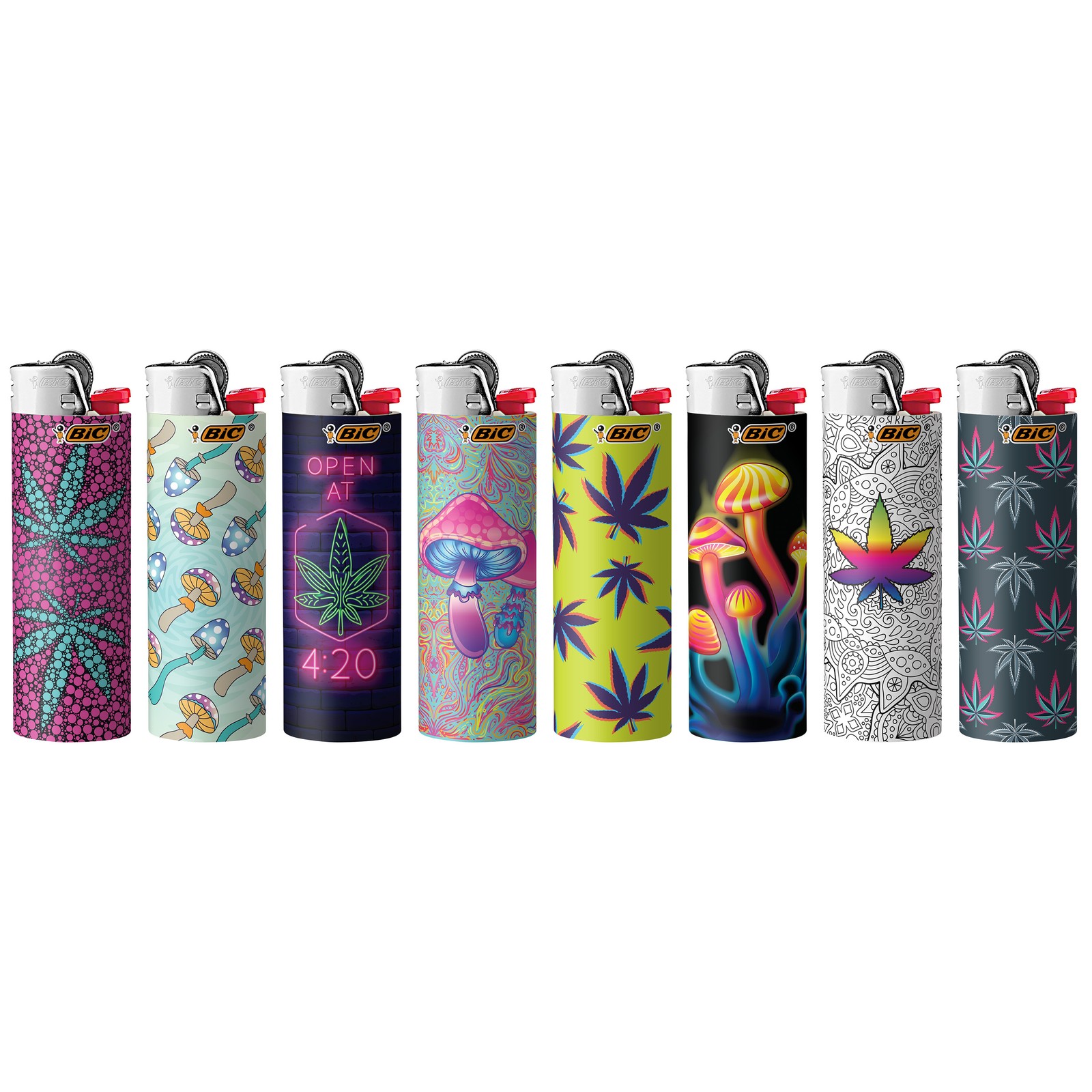 BIC Special Edition Counterculture Series Lighters, 8-Count