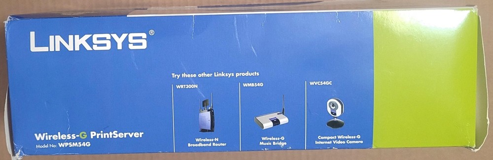 LINKSYS WIRELESS-G PRINTSERVER WPSM54G ROUTER & POWER SUPPLY BUNDLE