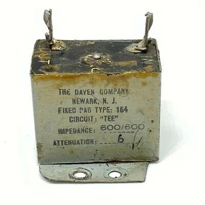 DAVEN TEE ATTENUATOR 600-600OHM 6DB FIXED PAD TYPE 154