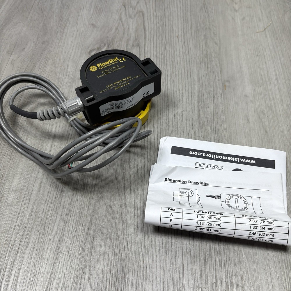 NEW - FlowStat PCB2.5VESLF - Pulse Output Flow Rate Transmitter