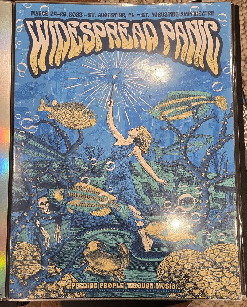 Wide Spread Panic Poster St Augustine Fla 2023