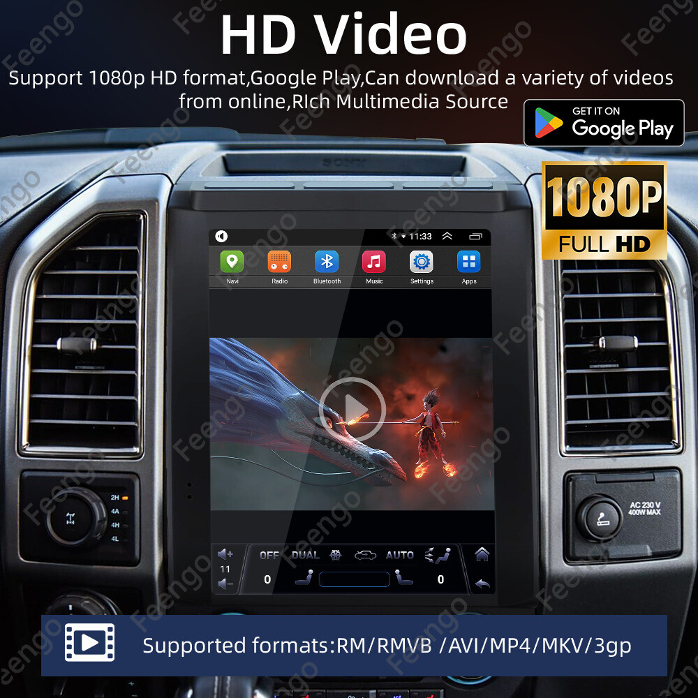 12.1" For Ford F150 2016-2021 Carplay Android 13 WiFi Car Stereo Radio GPS Navi