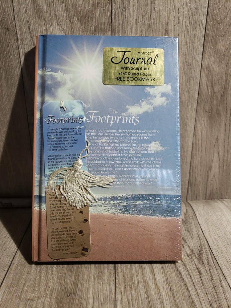 Footprints Journal With Scripture and bookmark (P4)