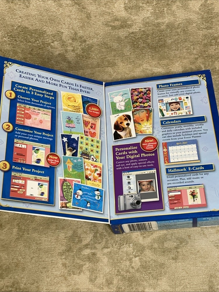 Hallmark Greeting Card Studio Software Deluxe Windows XP 2006 PC Design Program