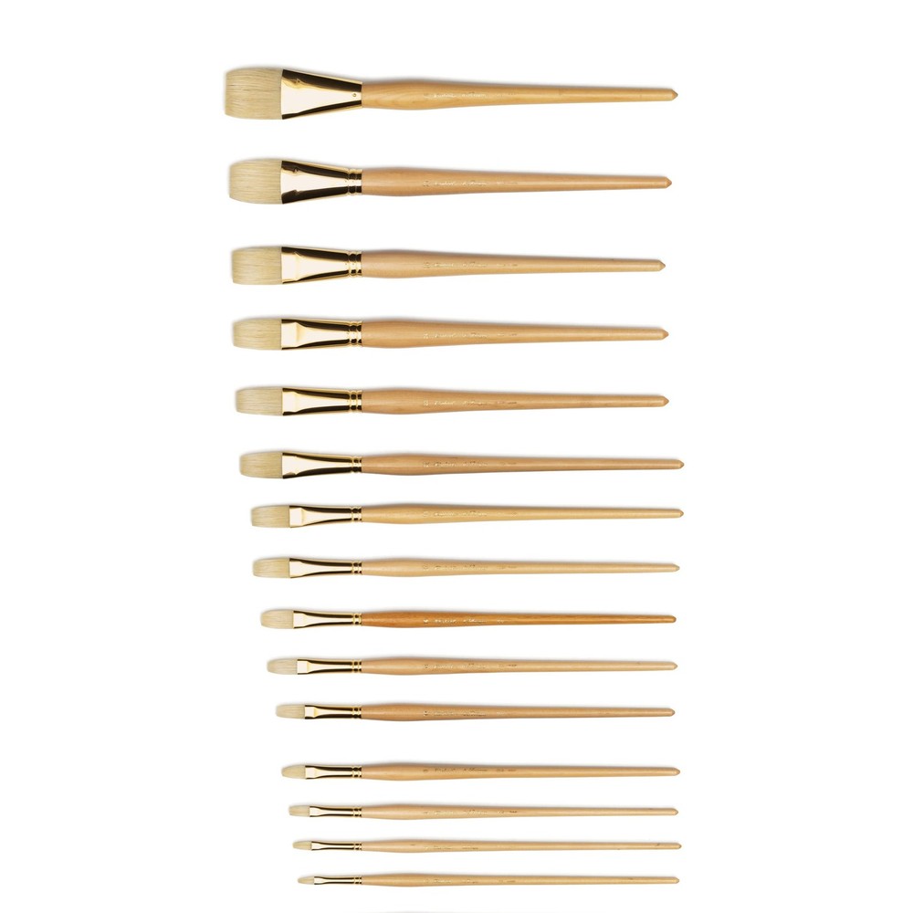 Raphael D'Artigny 359 Interlocked White Bristle Brush, Flat, 22 22,