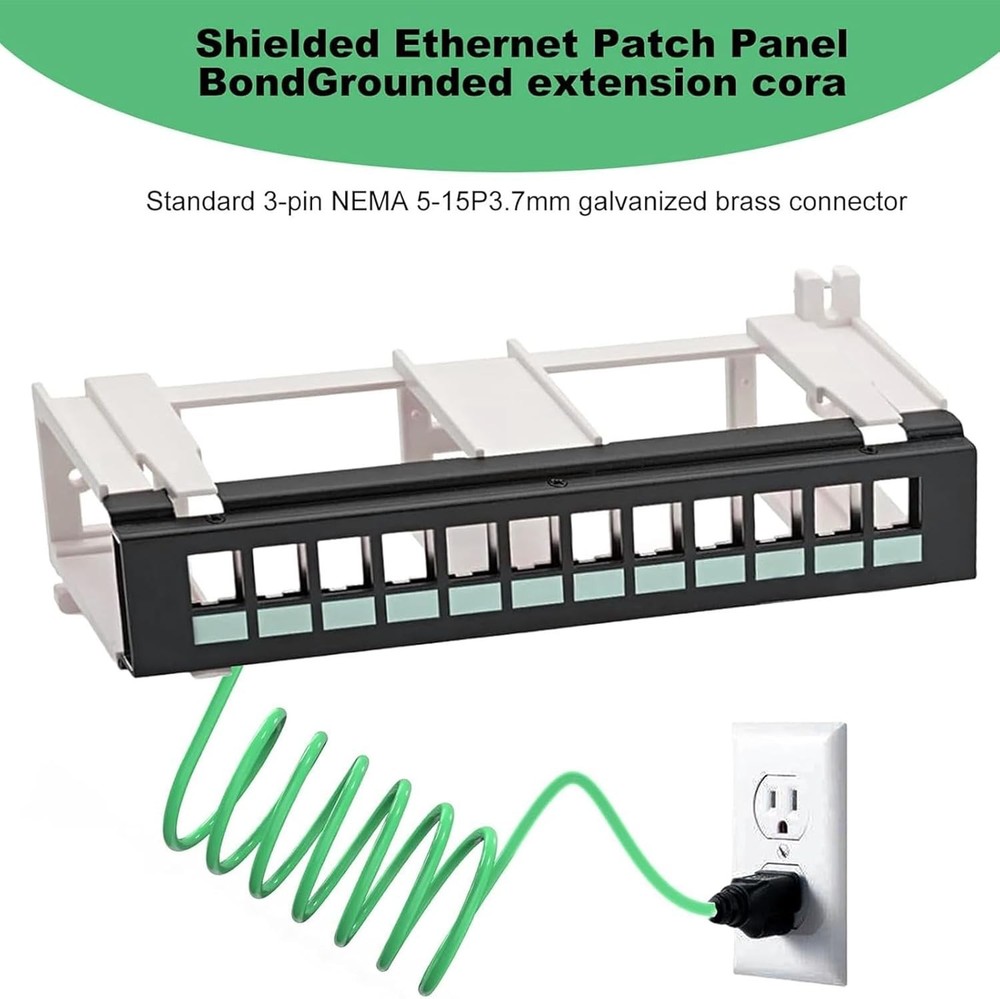 Shielded Ethernet Patch Panel Bond Ground Plug Adapter Free Shipping