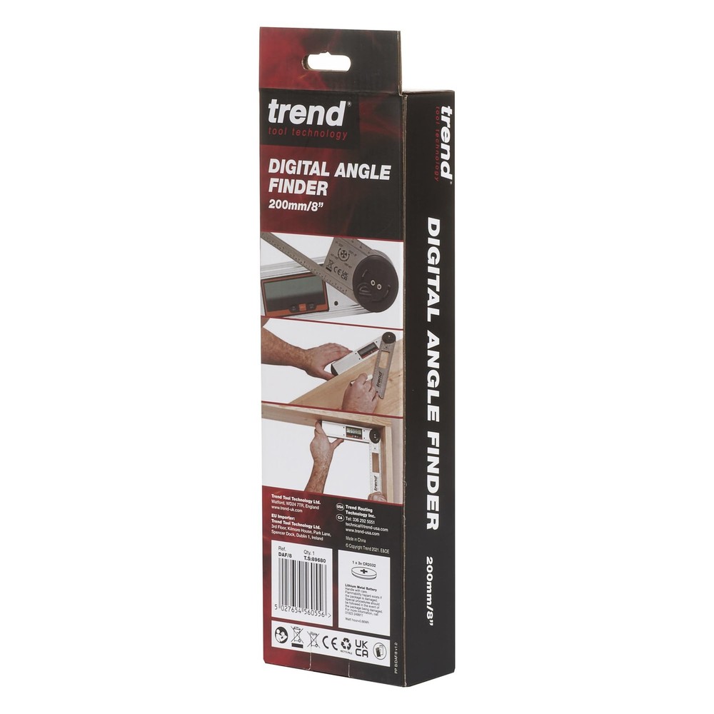 Trend 8-Inch Digital Angle Finder for Precise 8 inches, Silver