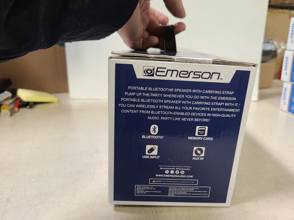 Emerson Bluetooth Speaker EAS-300 USB Input Memory Card Aux in