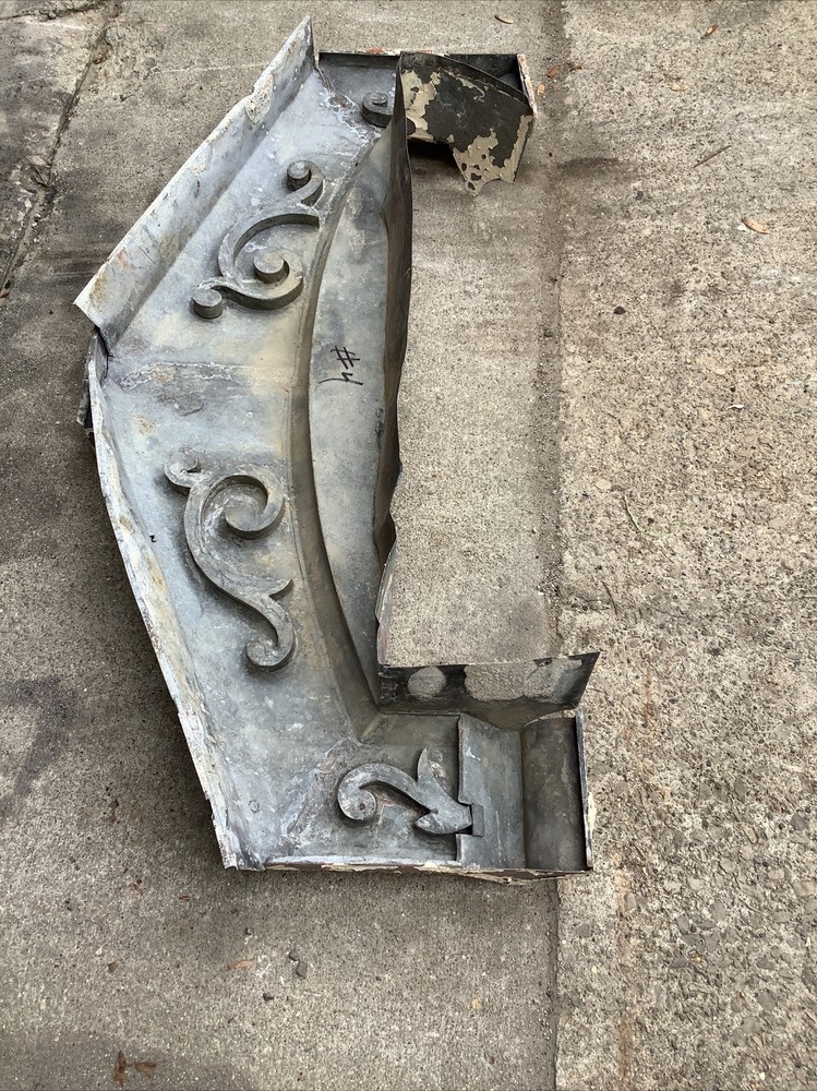 Antique Window Door Pediment Header Vtg Architectural #4