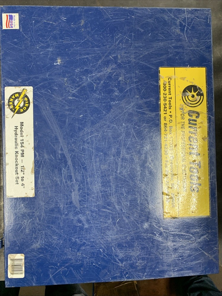 Current Tools Hydraulic Knockout Set Model 154 PM - 1/2” To 4” Set Complete