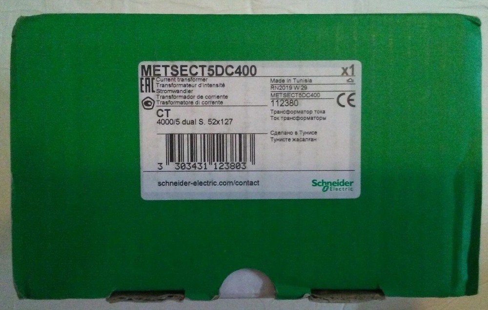 SCHNEIDER ELECTRIC METSECT5DC400 Transformer, NEW