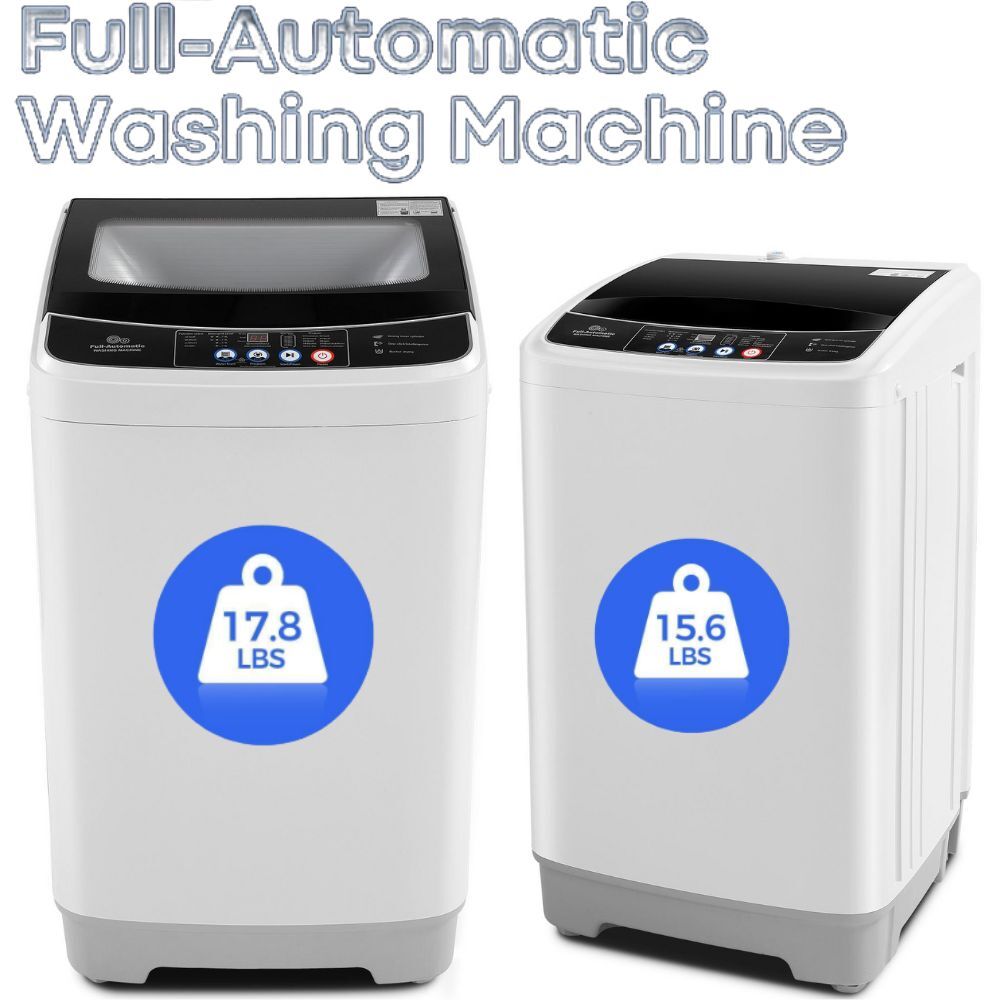 Washing Machine Full-Automatic Portable Washer Combo with Drain Pump 10 Programs