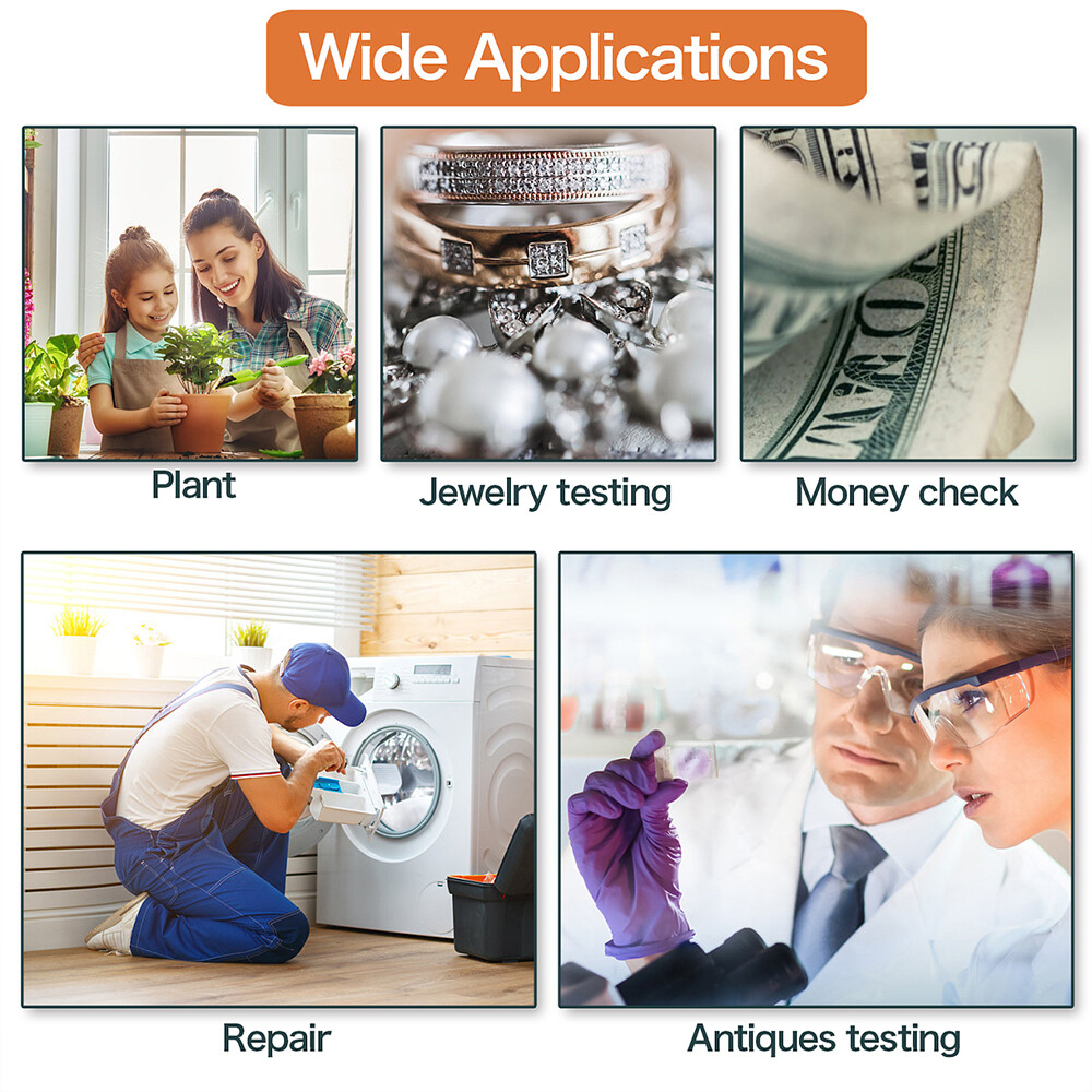 USB-C Digital Monocular Microscope Magnifier iPhone&Android Phone 1600 ZoomIn US