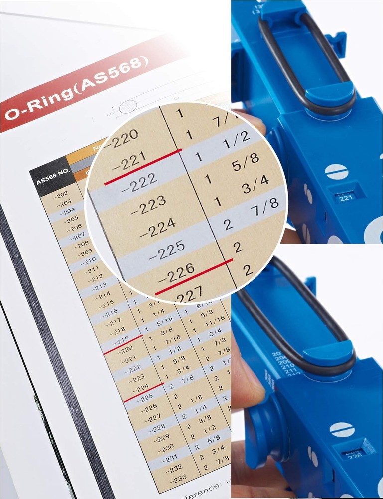 O-Ring Gauge Make Work Smart Telescoping O Ring Sizing Plastic Slide Tool Blue