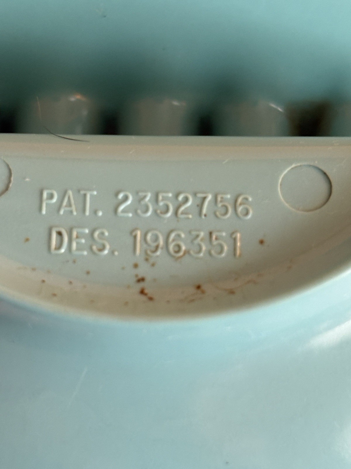 Vintage ANHOLT Ashtray Pale Blue Turquoise 5” Round Melamine USA Retro