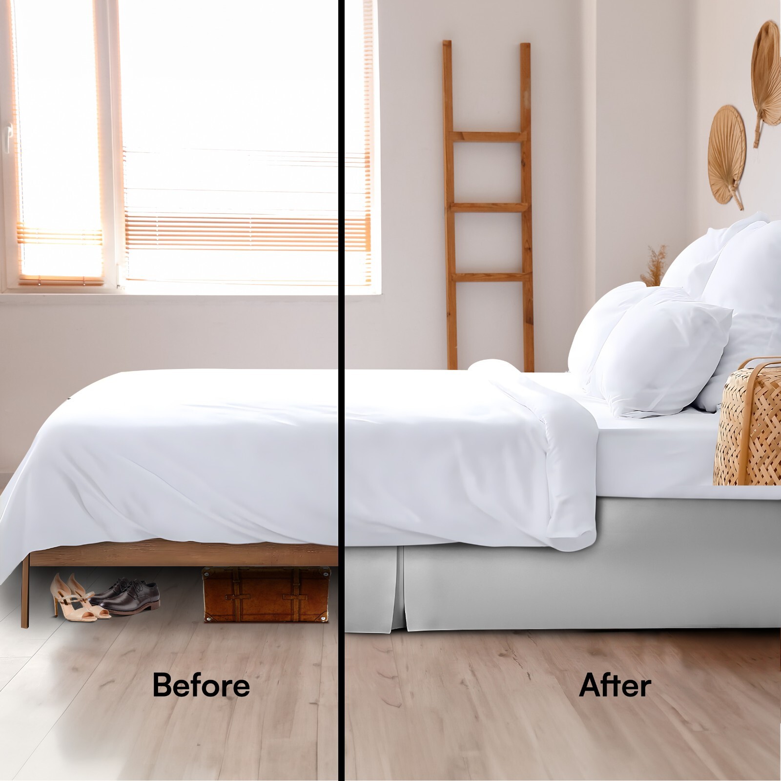 16" Drop Luxury Bed Skirt Solid Microfiber Pleated Premium Tailored Dust Ruffle