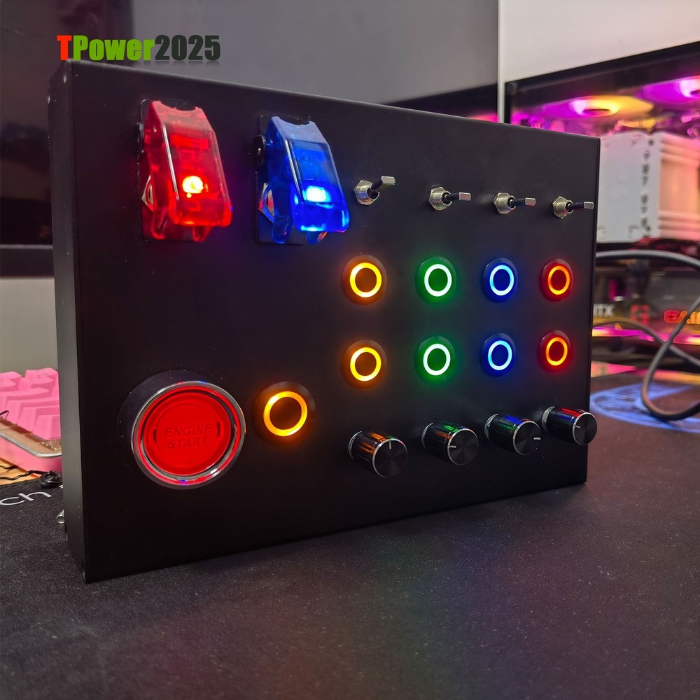 Simplayer Button Box Sim Racing Button Box Accessory (without Clamp) Games