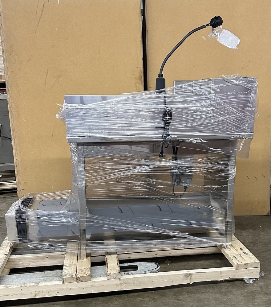 Stainless Steel Adjustable Height Workbench Ventilated Backdraft Table 48"