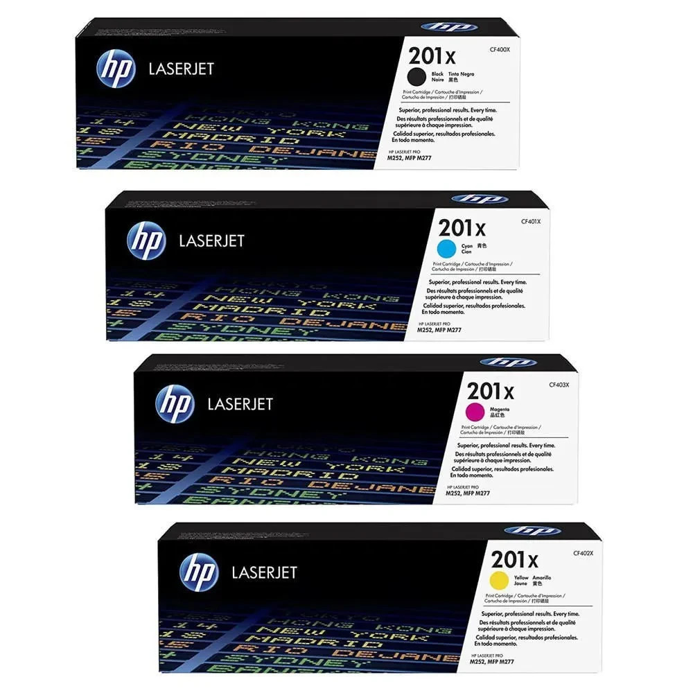 HP 201X Black, Cyan, Magenta, Yellow High-yield Toner Cartridges (4-pack)