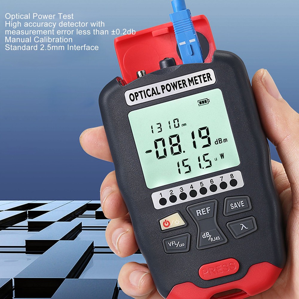 Optical Fiber Power Meter Network Optic Tester Communication Engineering Spares