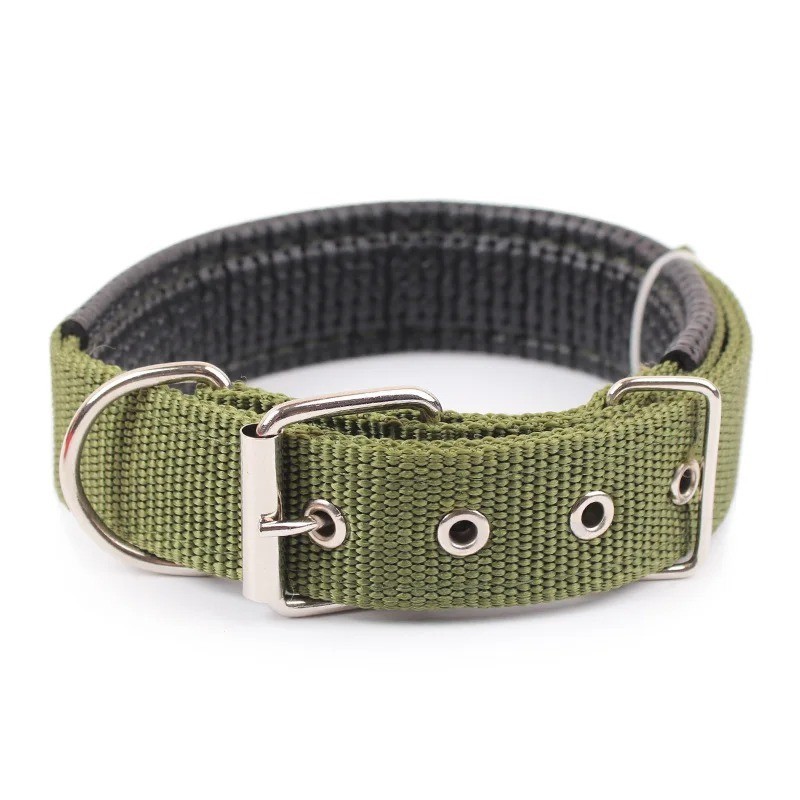 Share Adjustable Nylon Dog Collar for Small Medium Large Dogs Stylish Solid Pe