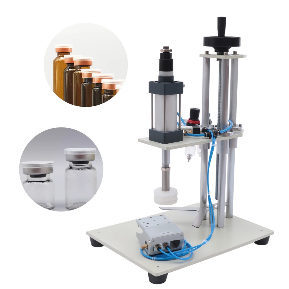 Perfume Bottle Capping Sealing Machine Pneumatic Crimper ​Lid Cap Machine 800W