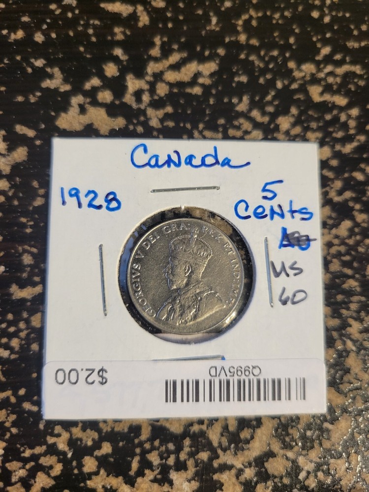 1928 Canada 5 Cents