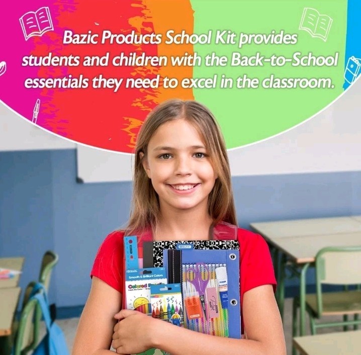 BAZIC 60 Count School Supply Box for Elementary Student K-6