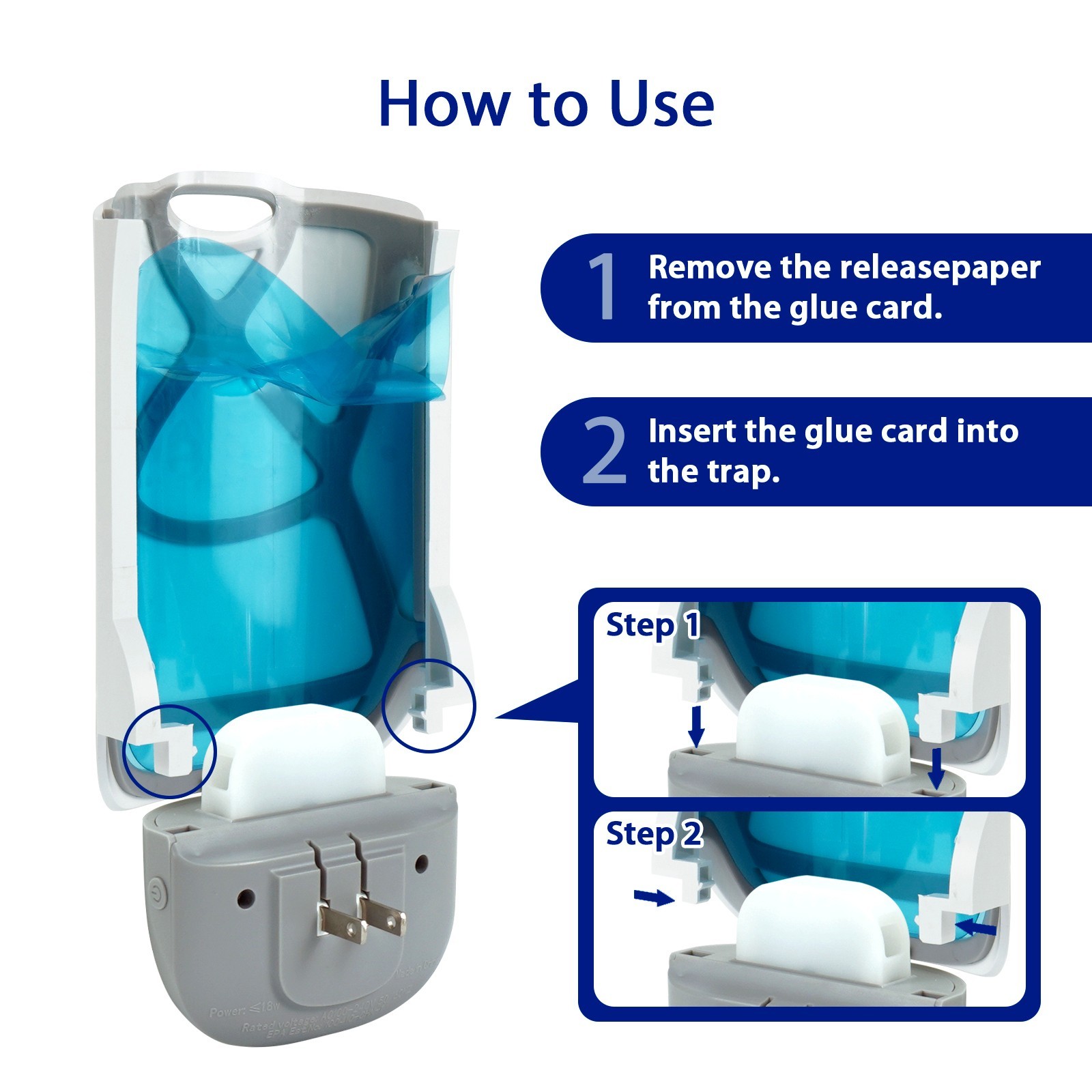 Indoor Plug-In Fruit Fly Insect Trap for Flies, Gnats, Bugs, Dimmable UV Light