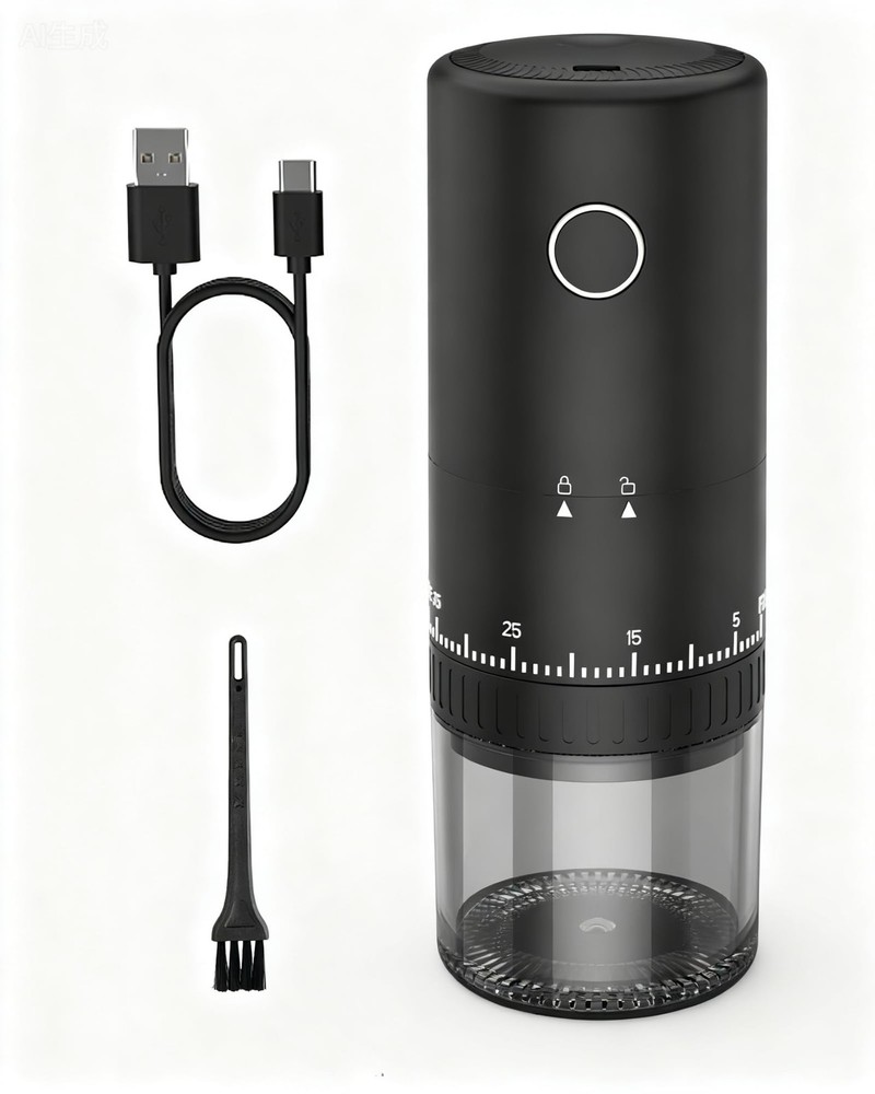 First Grind-While-Charging Rechargeable Coffee Grinder, 1.7X Faster Grinding ...