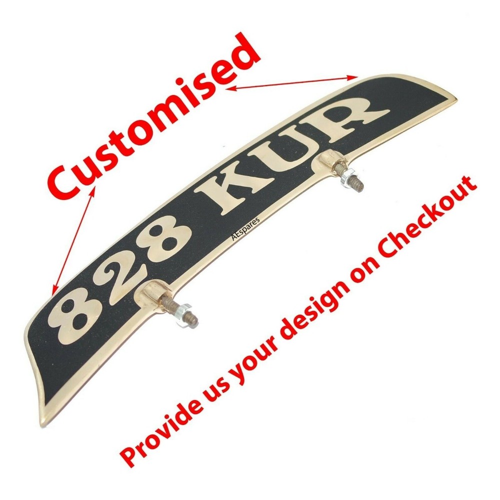 Customized Front Mudguard License Number Plate Motorcycle Universal Fit ECs