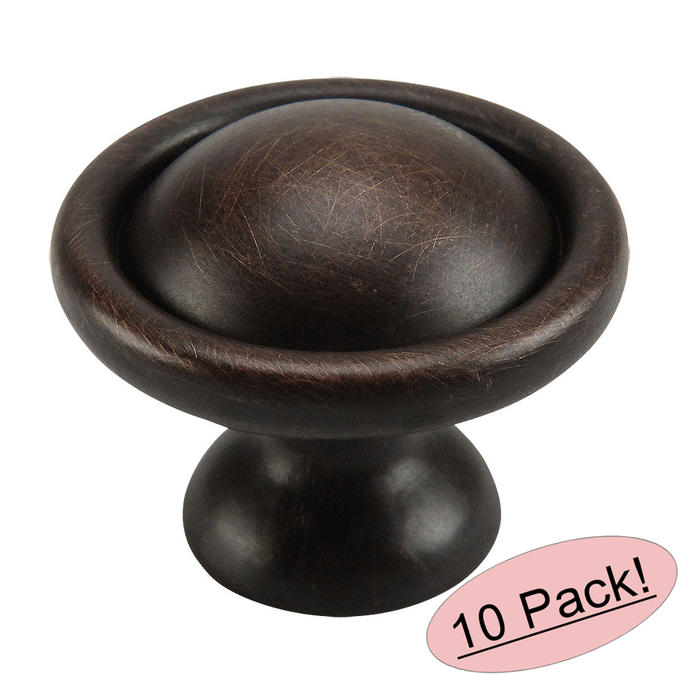 *10 Pack* Cosmas Oil Rubbed Bronze Cabinet Knobs #9501ORB