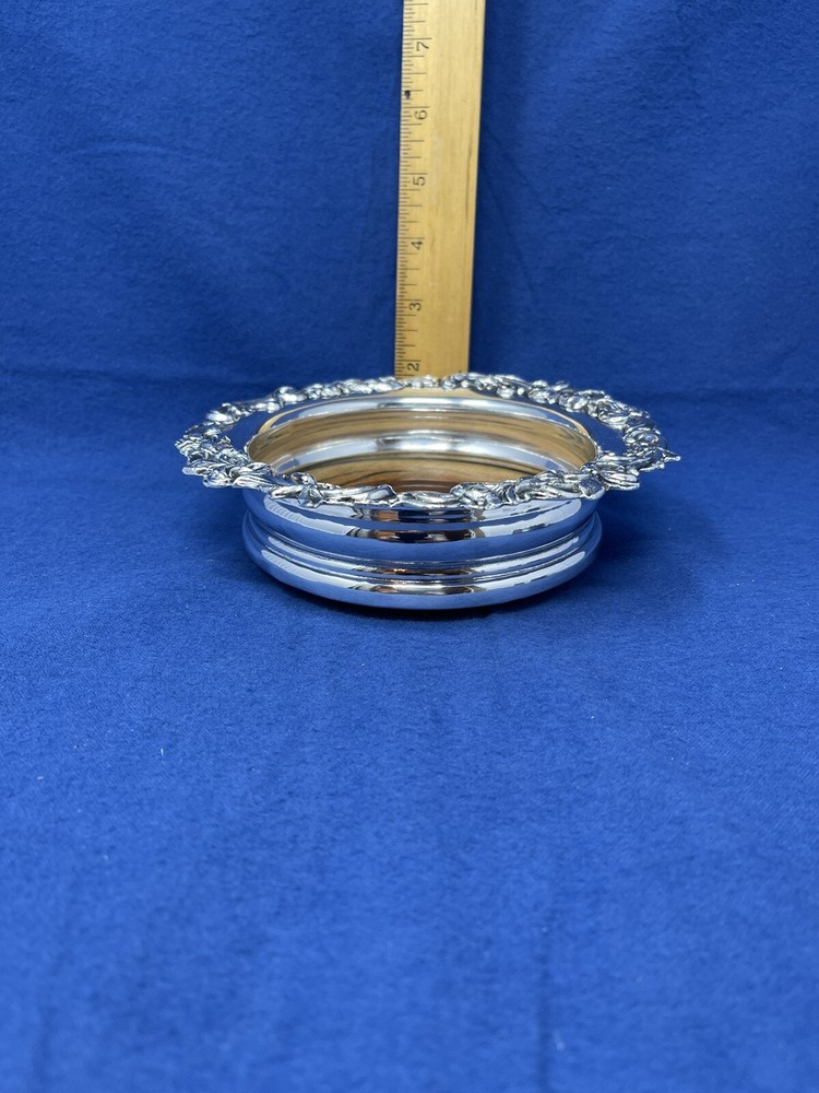 PAIR ANTIQUE OLD SHEFFIELD PLATE BOTTLE COASTERS