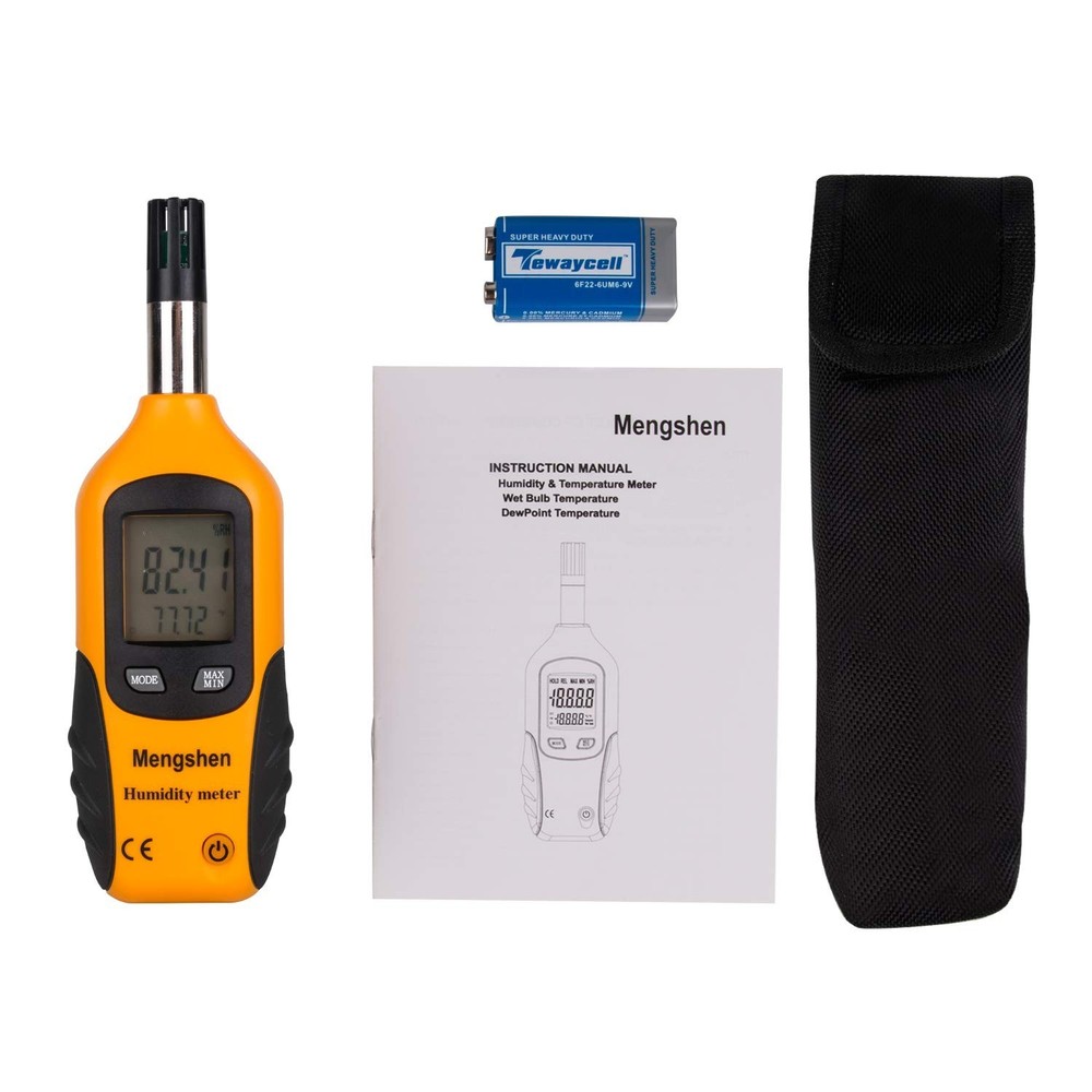 Handheld Temperature & Humidity Meter - Dew Point & Wet Bulb
