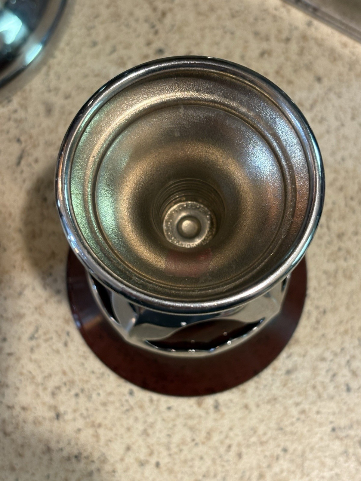 Farber Bros Krome Kraft Amethyst Cocktail Decanter with 6 Glasses