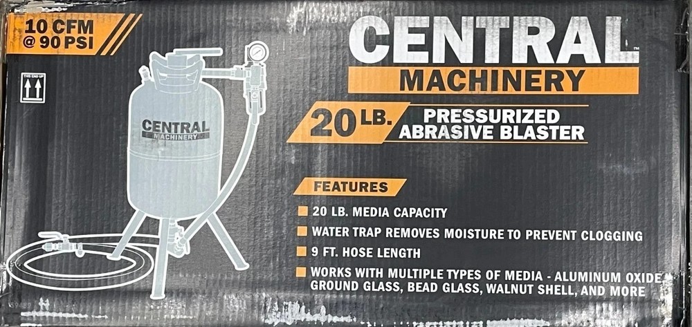 20 lb Pressurized Abrasive Blaster Sandblaster Rust Paint Removal Tool