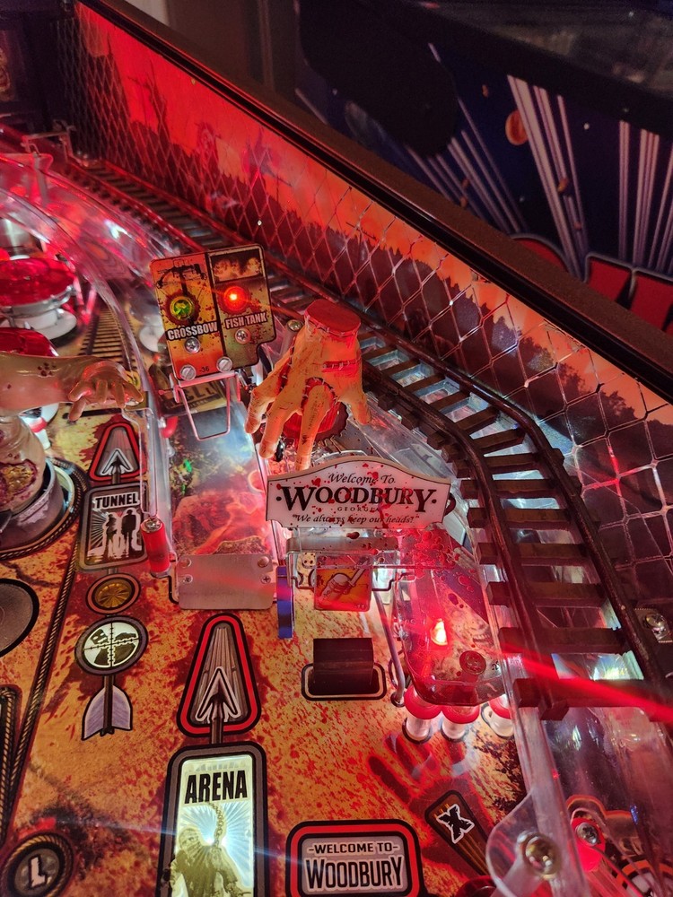 Walking Dead Pinball Machine SEVERED HAND! Flasher Mod HAND PAINTED