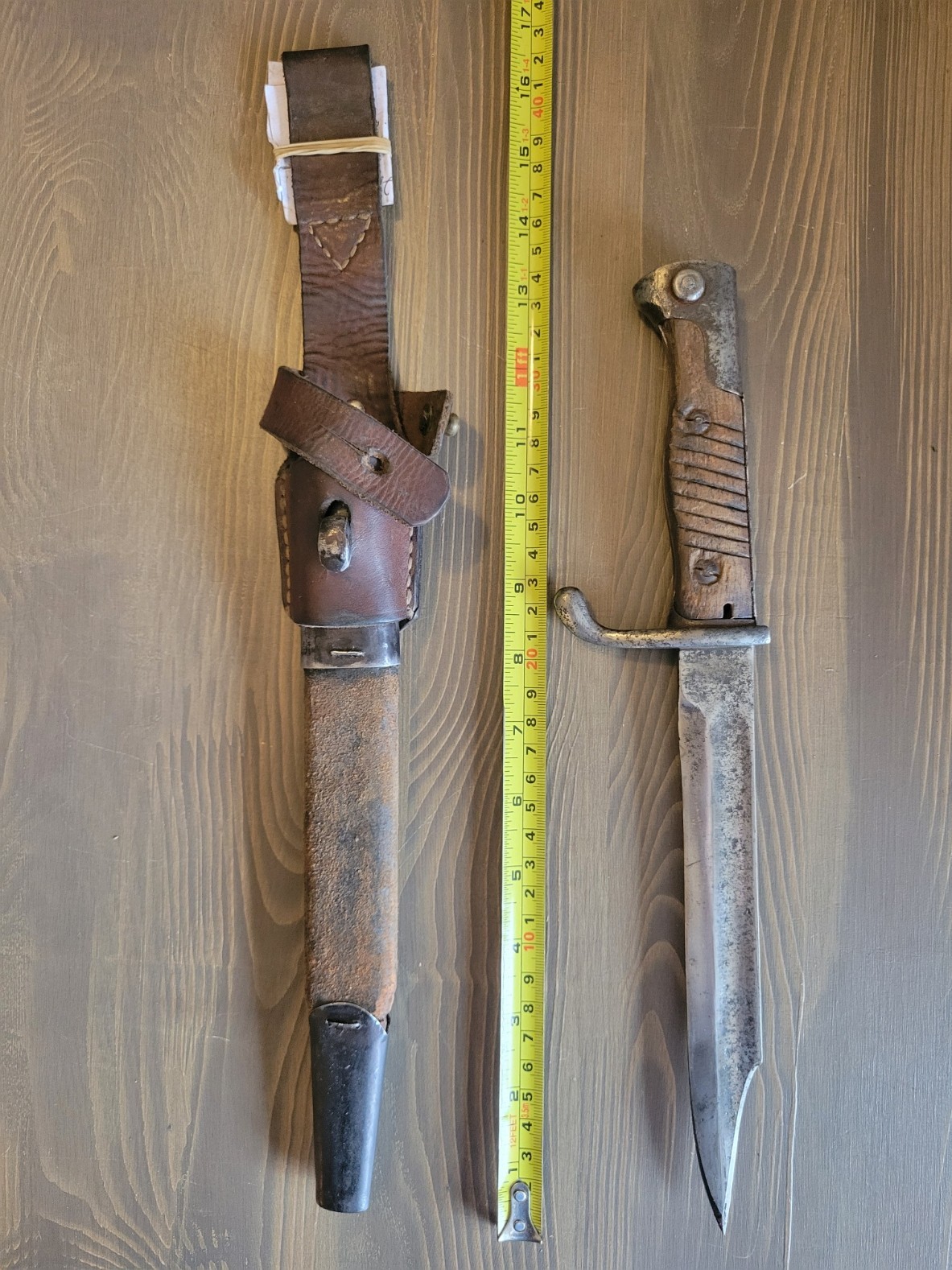 UNIQUE! Modified WWI German Butcher Blade Bayonet/Fighting Knife w/Sheath!