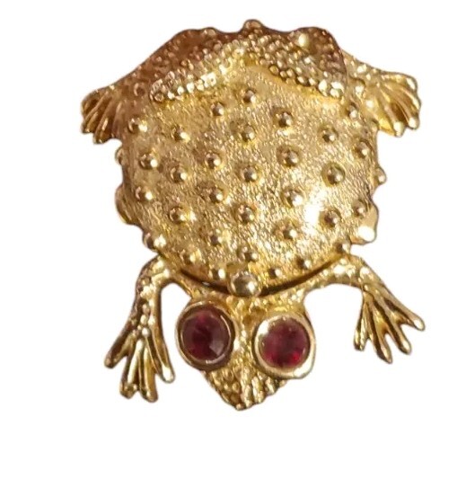 Helena Rubinstein Heaven Scent Solid Perfume Compact Frog Red w/ Perfume