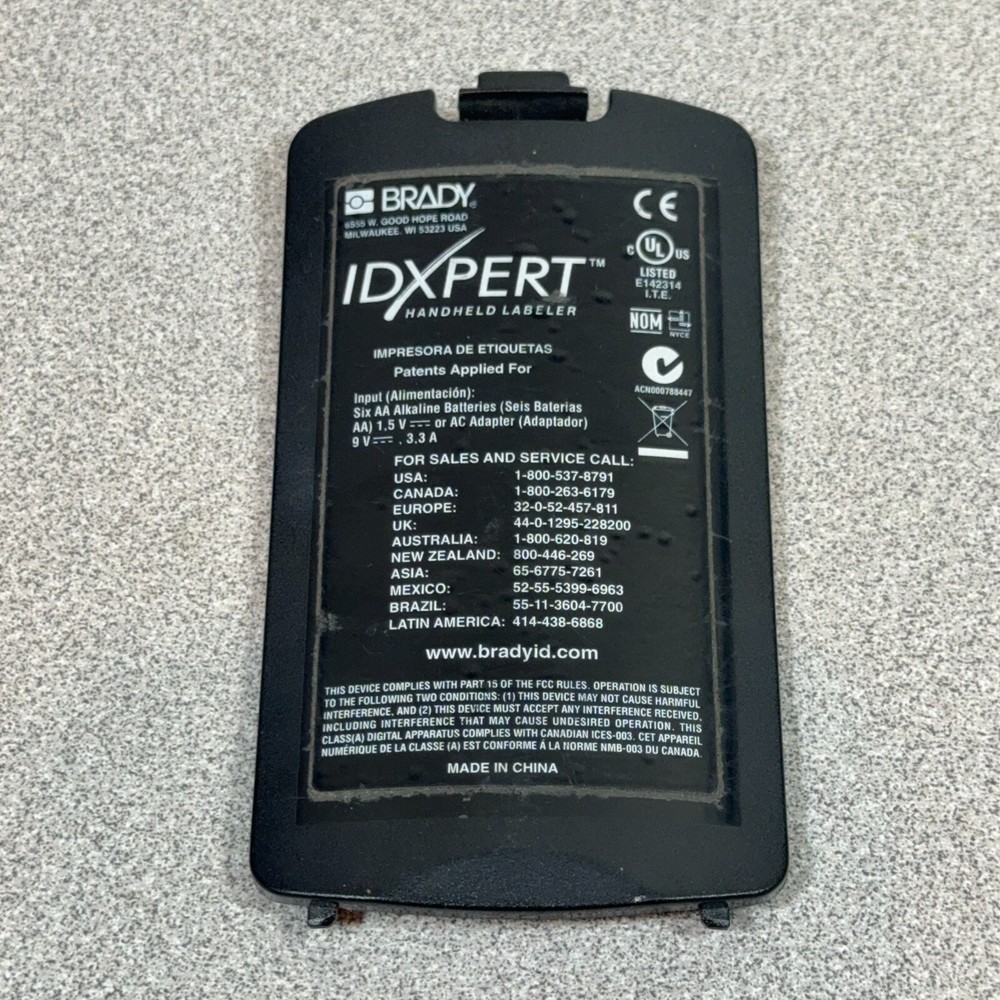IDXpert Handheld Labeler Battery Cover Replacement Part