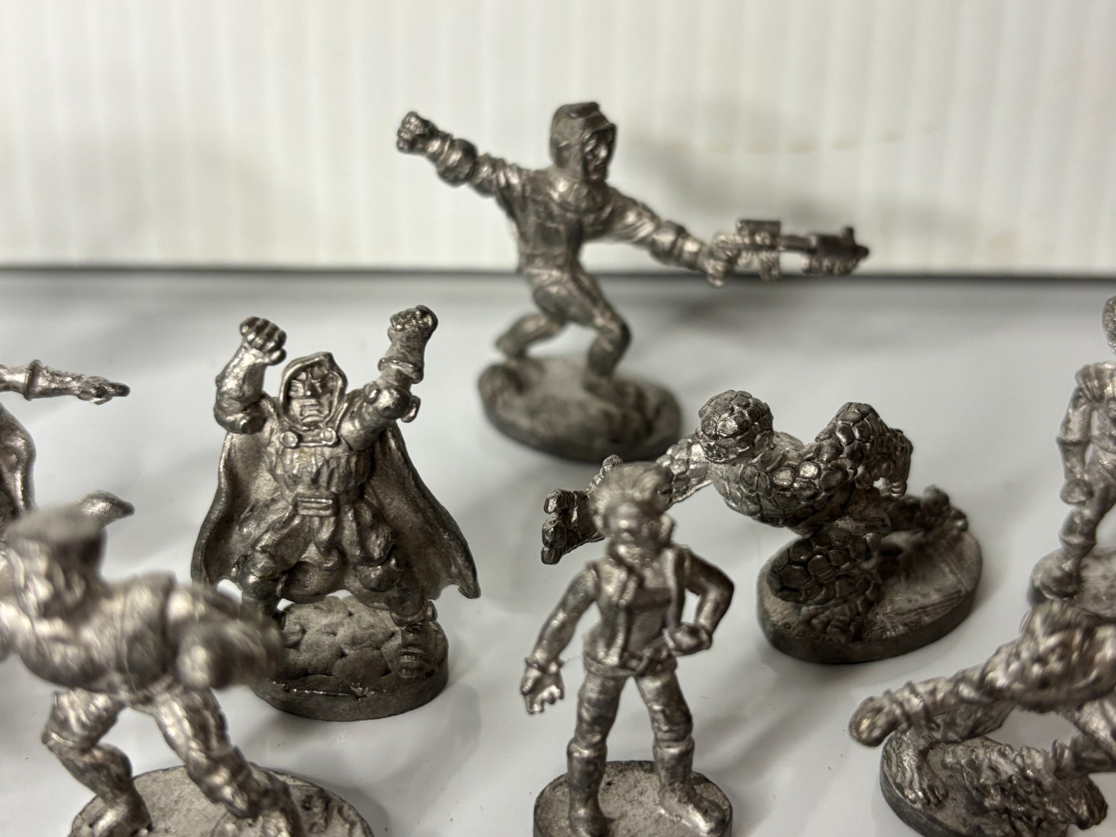 Vintage 80s Lot 27 Pc Pewter Mini MCG 1984 D&D Marvel Comic Superhero Figurines