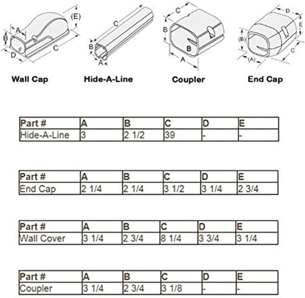 - Mini Split Line Set Cover Kit - Paintable Mini Split Cover for Air Conditioner