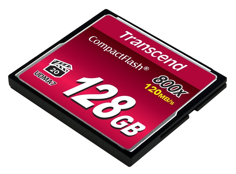 128GB Transcend 800X CompactFlash Memory Card 120MB/sec