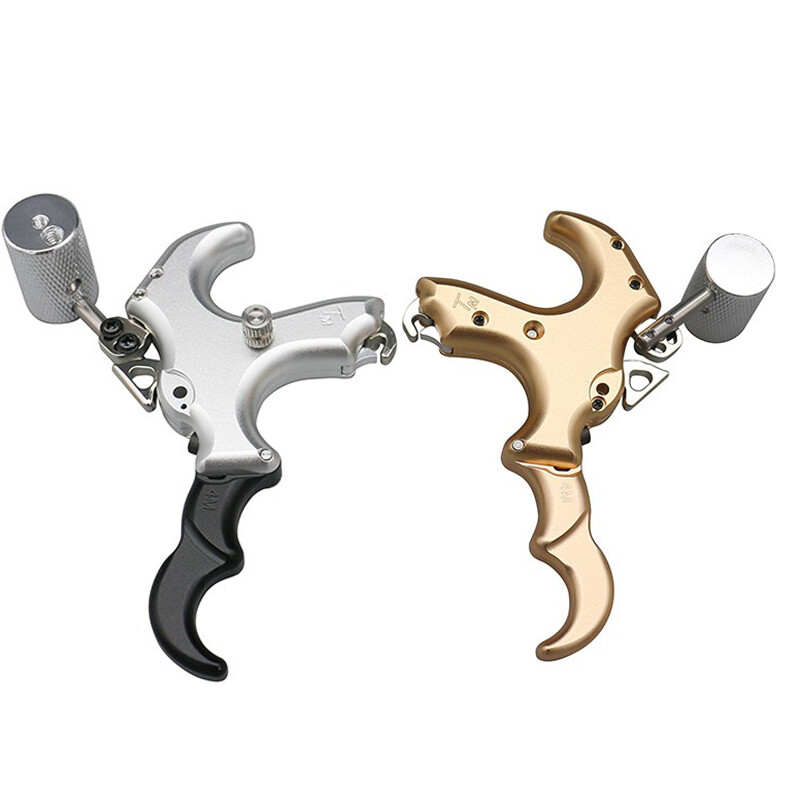 Compound Bow Archery Release Aid 3 4 Finger Grip Thumb Caliper Trigger Hunting
